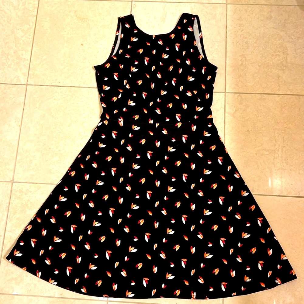 Ann Taylor Factory black pink peddle dress size 0P